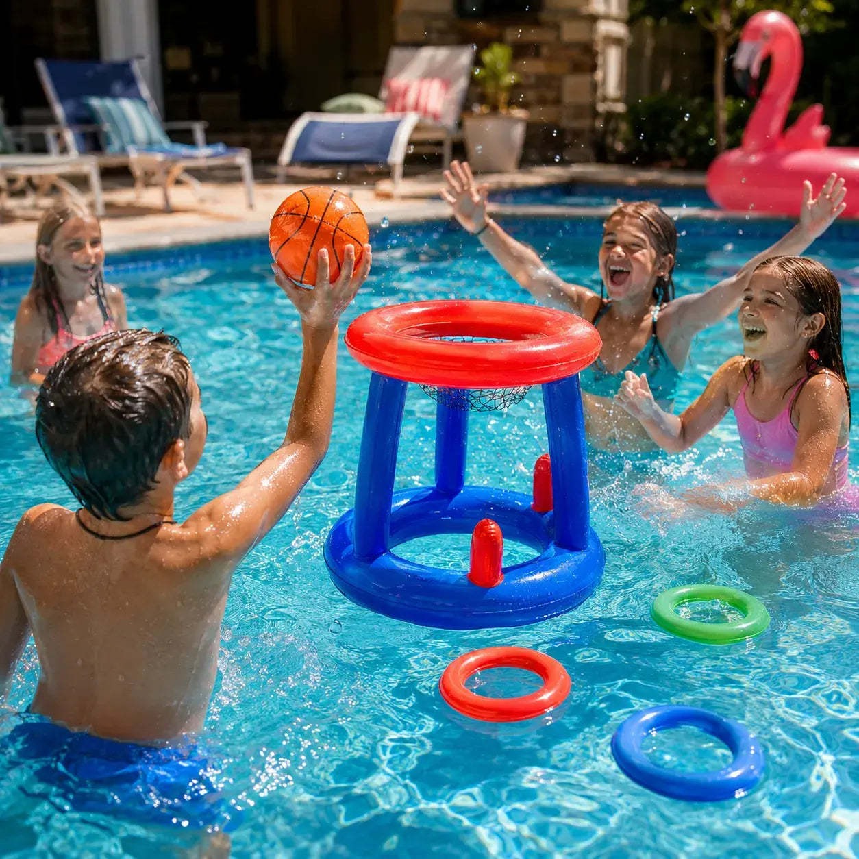 Marlo™ Inflatable Pool Basketball Hoop
